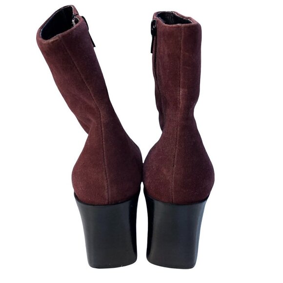BLOOMINGDALE'S Sandra Genuine Suede Leather Side Zip Ankle Boots - Picture 7 of 9